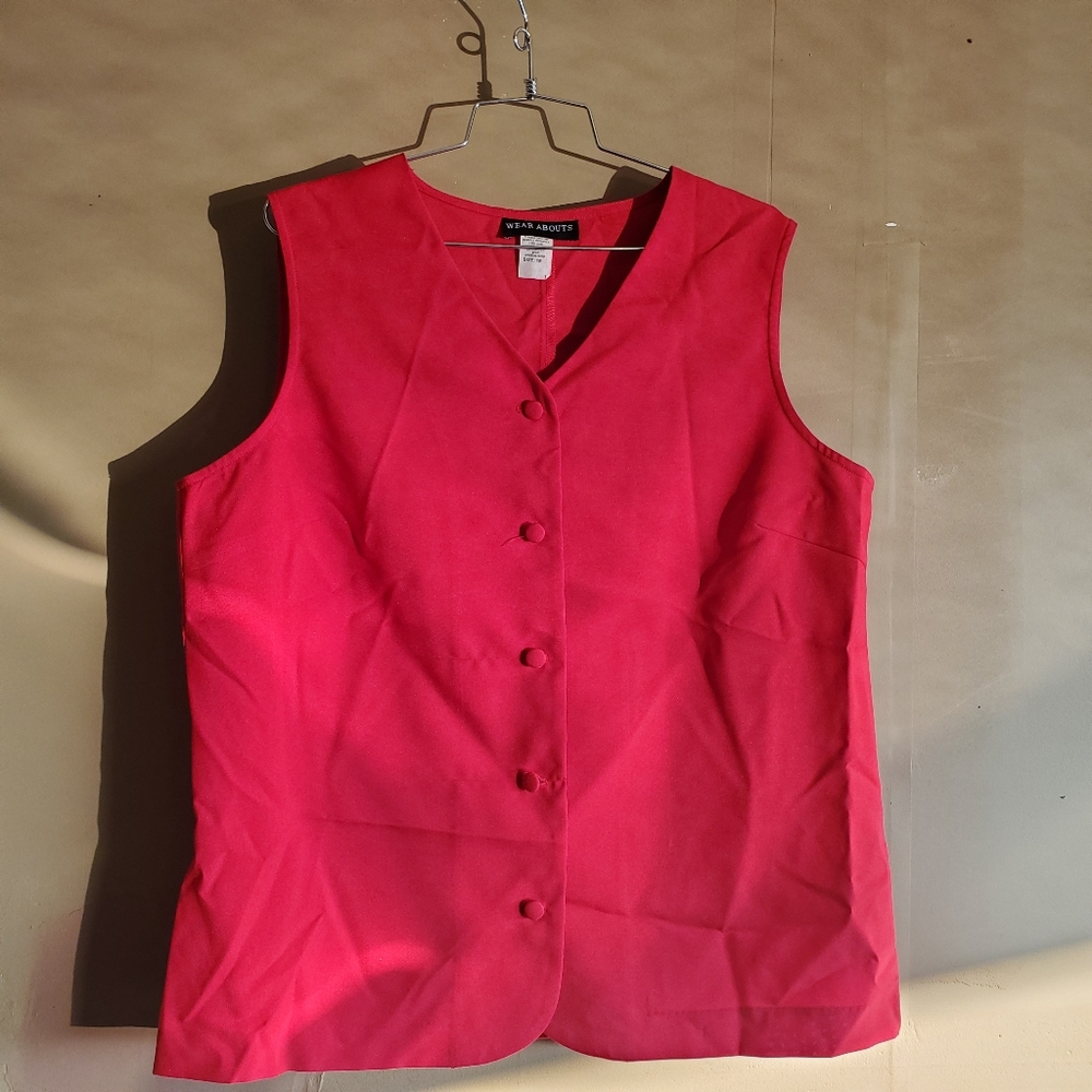 Wear Abouts Red Vest sz 18